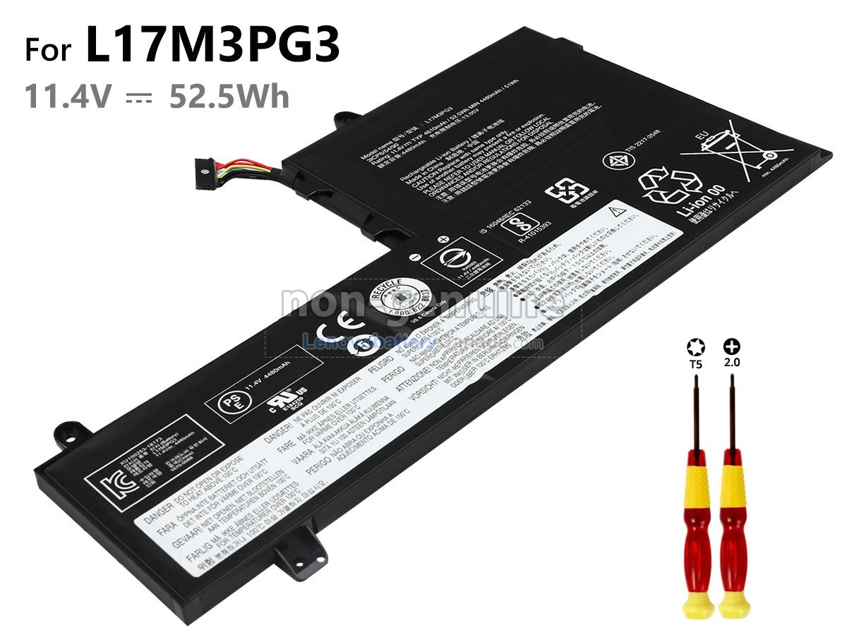 Replacement battery for Lenovo L17M3PG3
