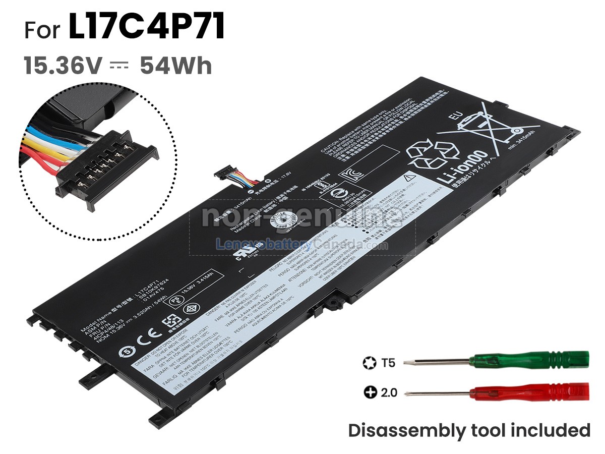 Replacement battery for Lenovo ThinkPad X1 YOGA 2018