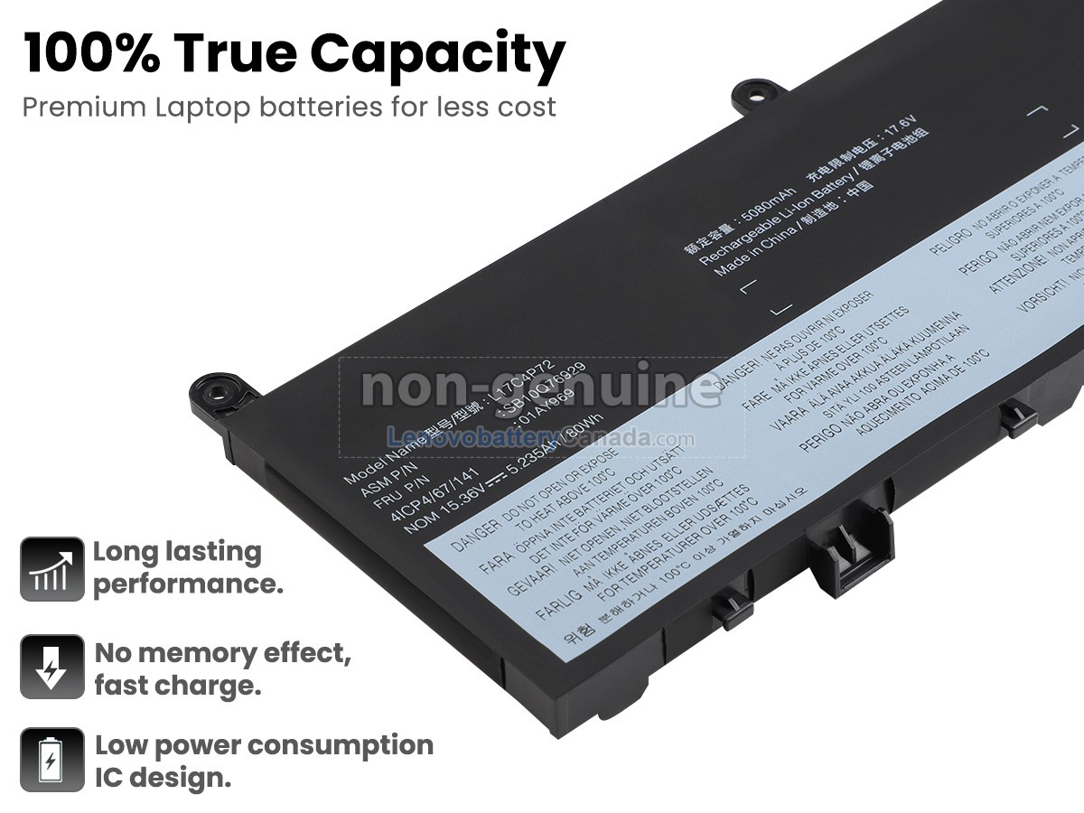 Replacement battery for Lenovo SB10Q76928