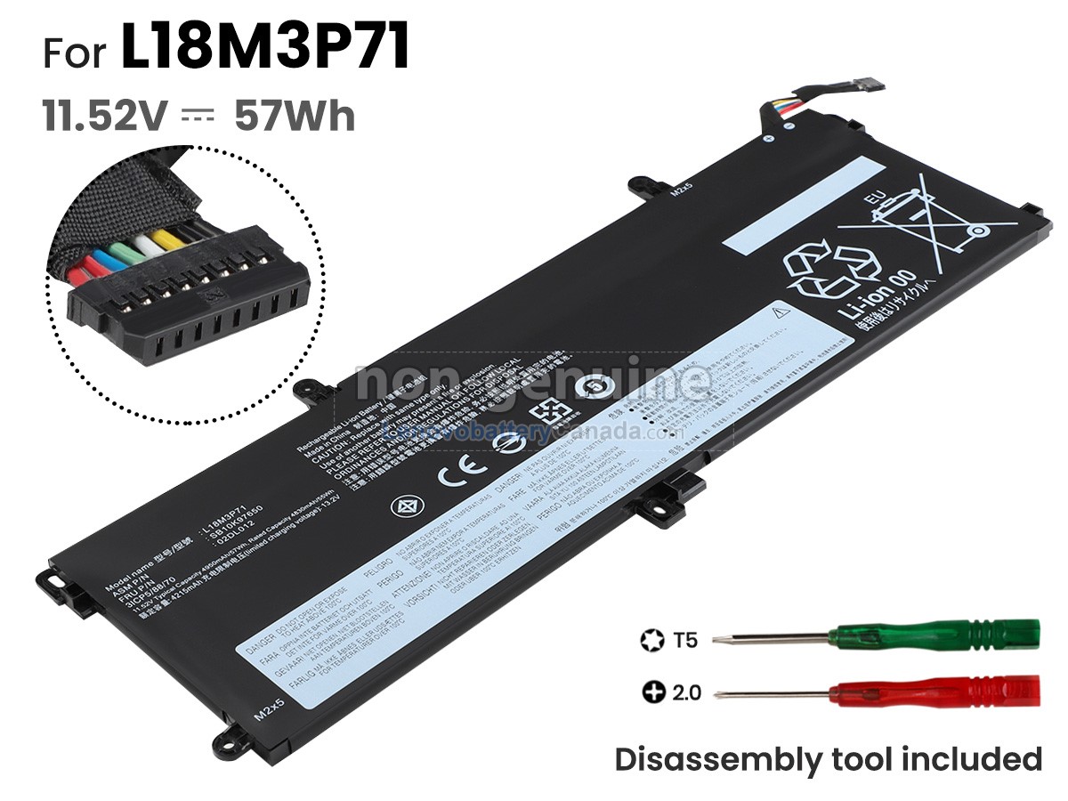 Replacement battery for Lenovo ThinkPad P53S-20N6000CIU